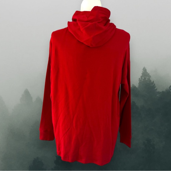 NWT Karen Kane Red Running Wild Crossover Hem Hoodie Hood Size XS - Picture 6 of 7